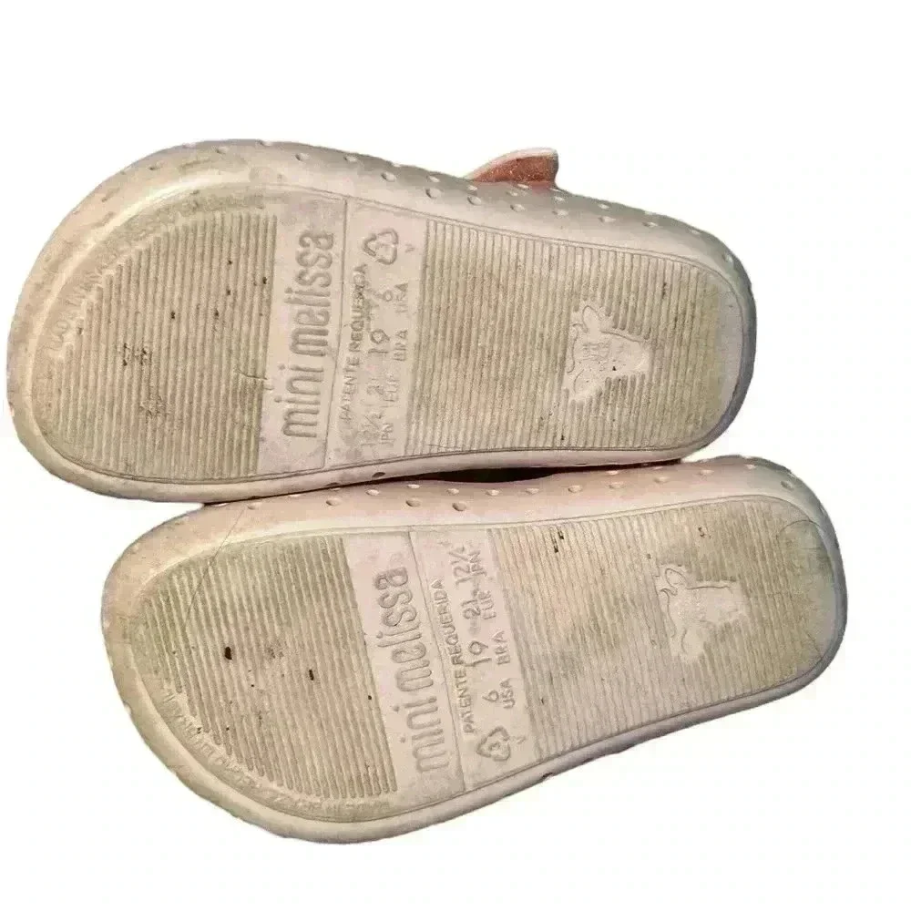 Baby‎ Mini Melissa Rubber Pink Heart Mary Jane’s, Size 6